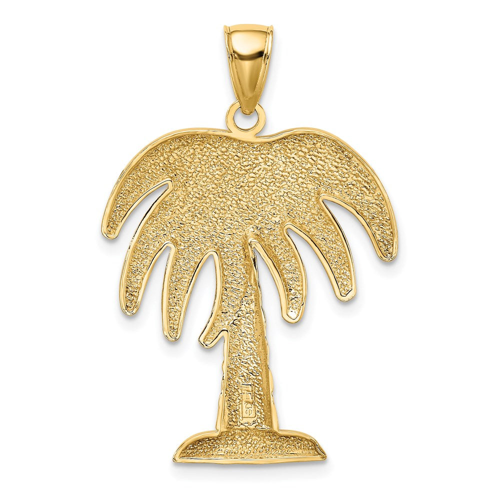 14k Large Charleston Palm Tree Charm - Model K7884