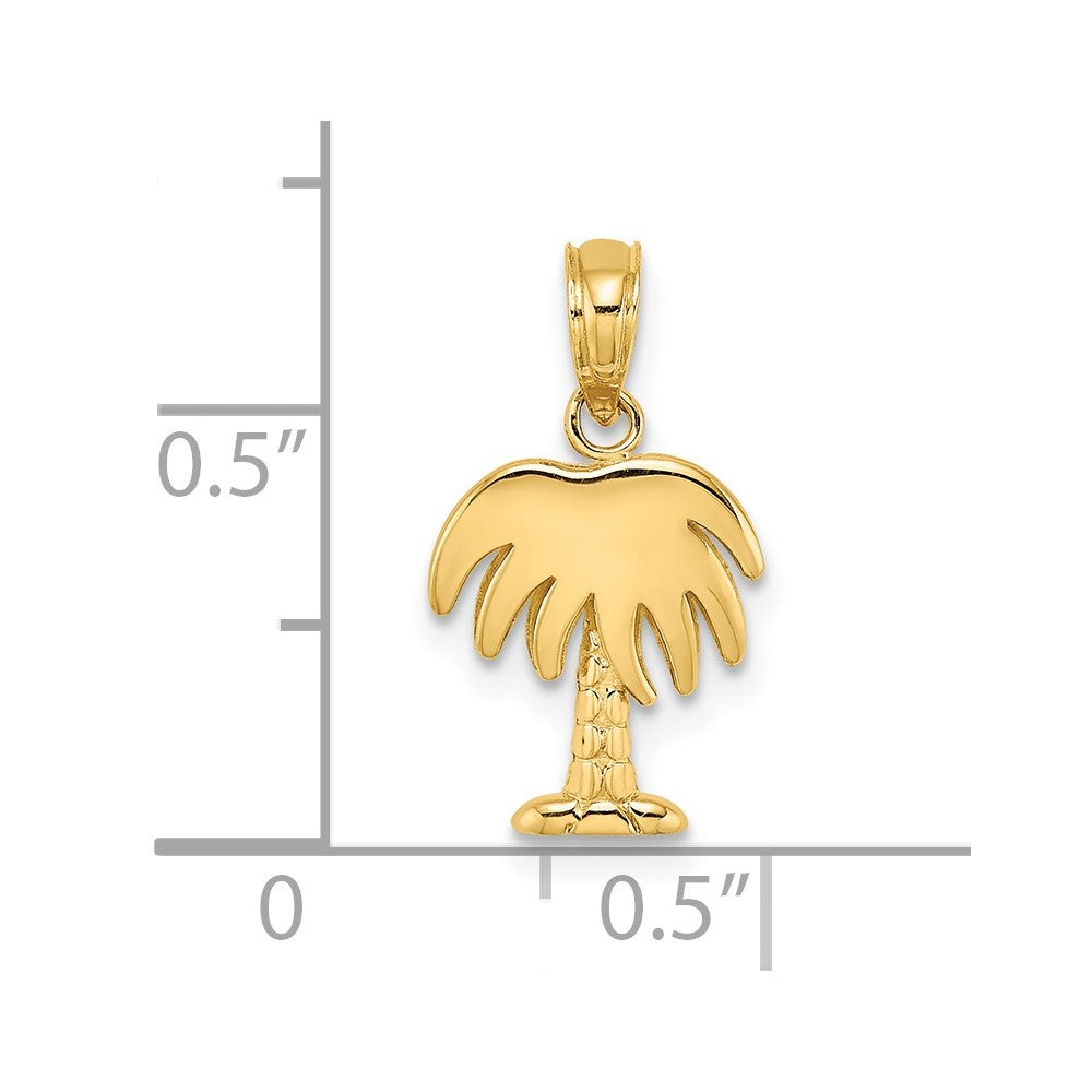 14k Charleston Palm Tree Charm - Model K7991