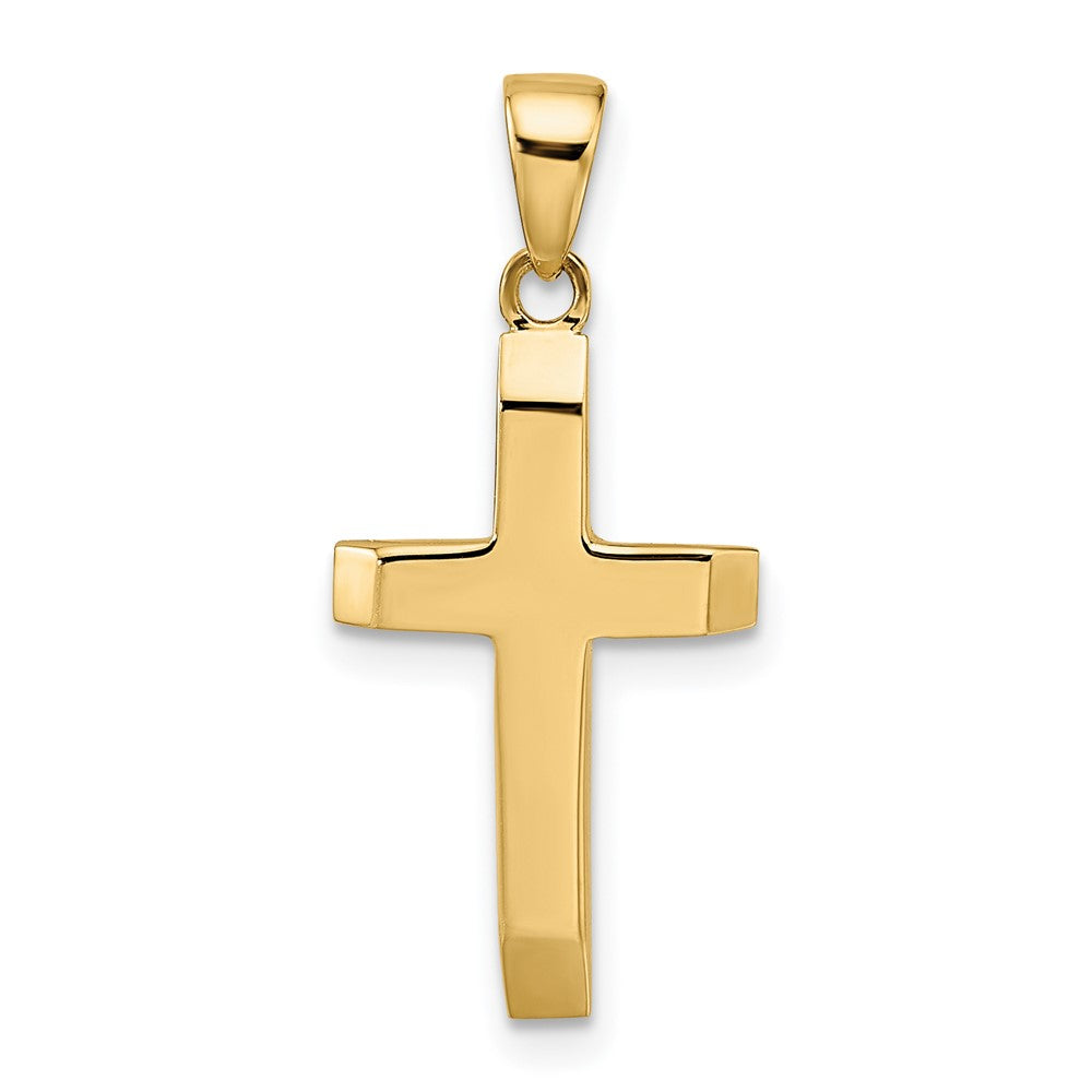 14k Polished Tapered Ends Hollow Cross Pendant - Model K9954