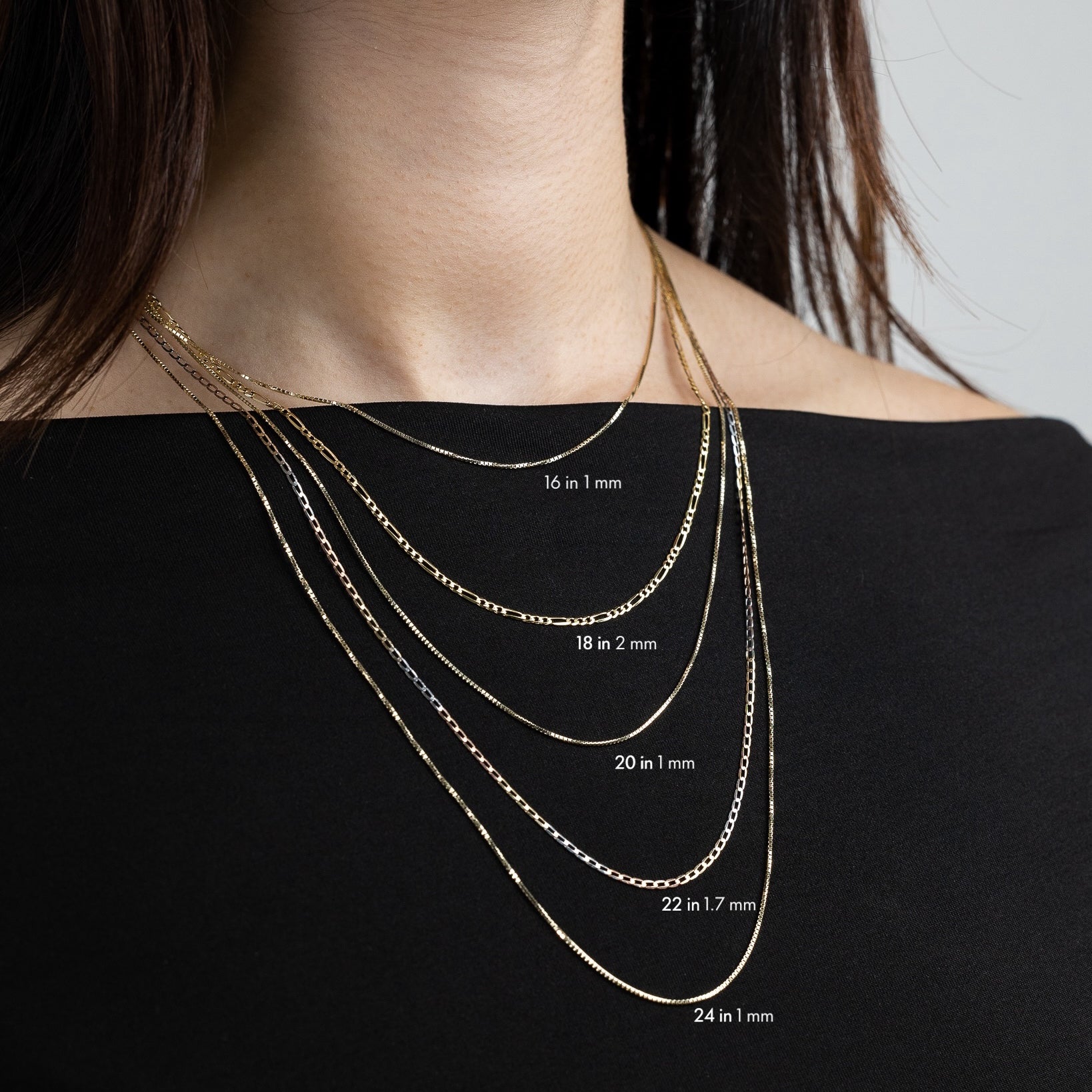 14k Gold 1.2mm Solid Diamond-Cut Classic Rope Chain Model CH-0141