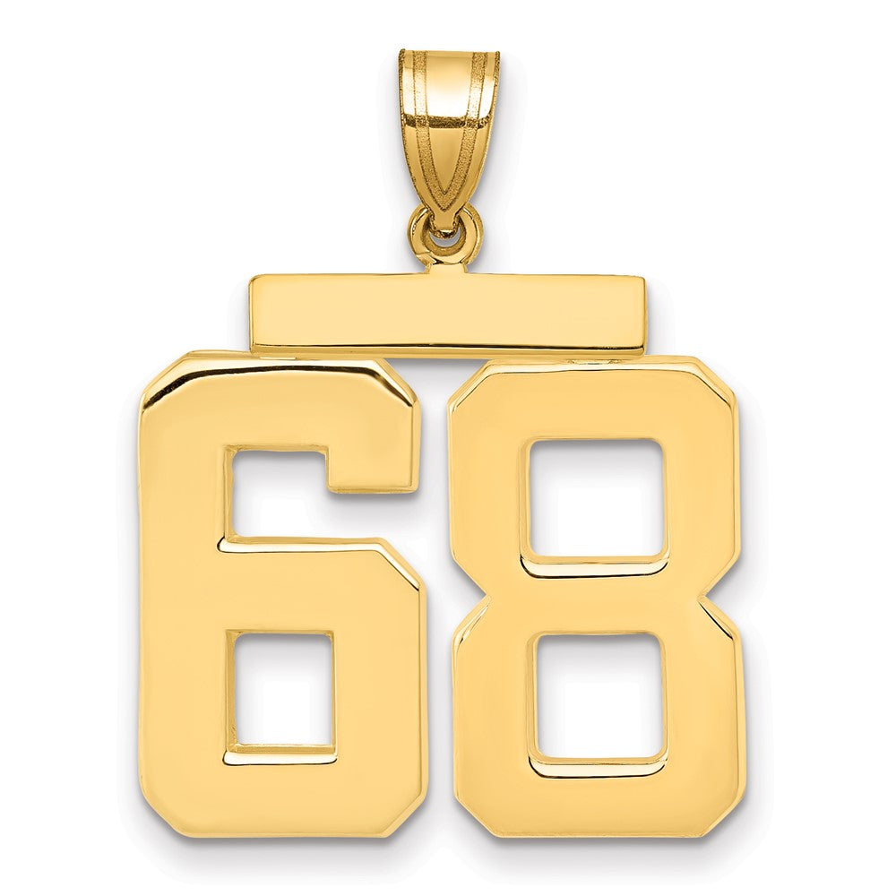 Charlie & Co. Jewelry | 14k Large Polished Number 68 Charm | Gold Pendant
