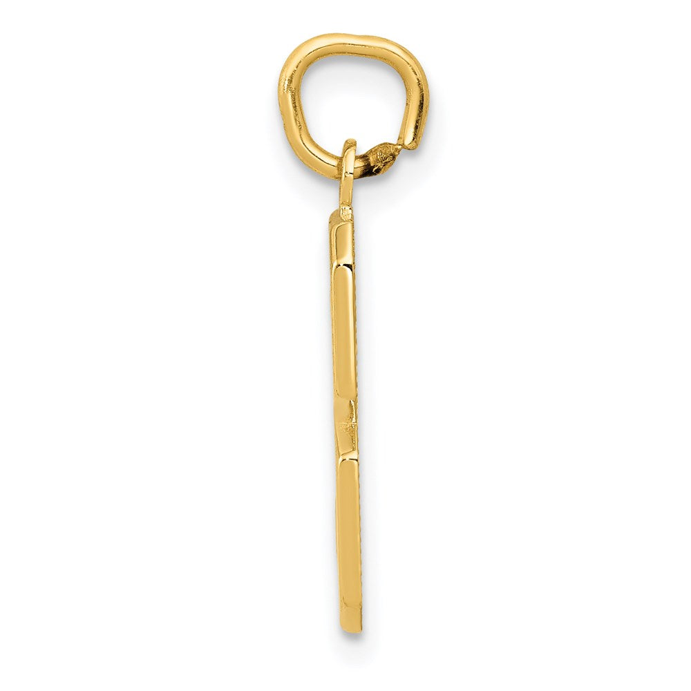 14k Medium Polished Number 3 Charm - Model MP03