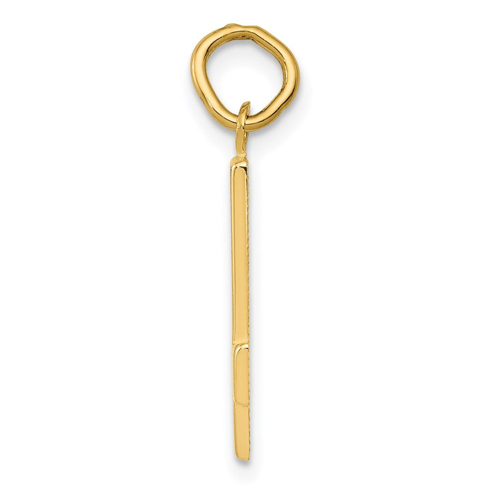 14k Medium Polished Number 4 Charm - Model MP04