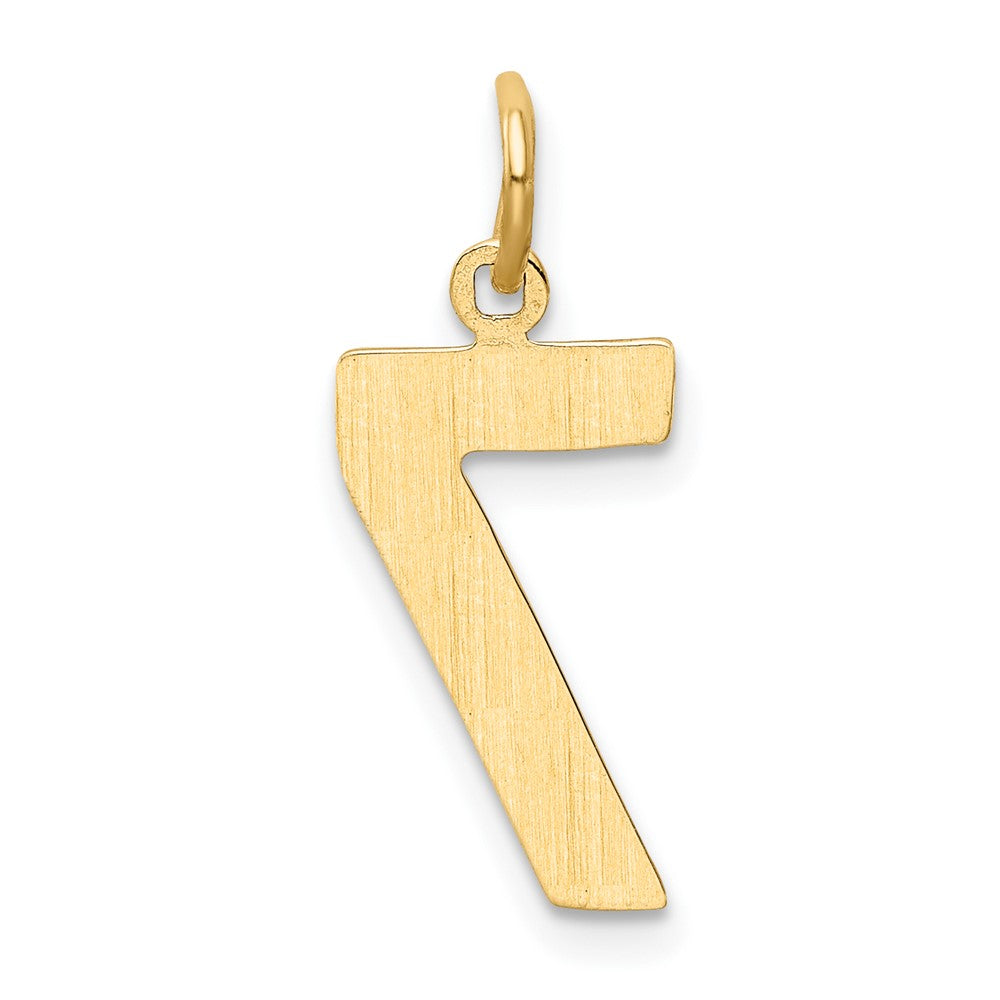 14k Medium Polished Number 7 Charm - Model MP07