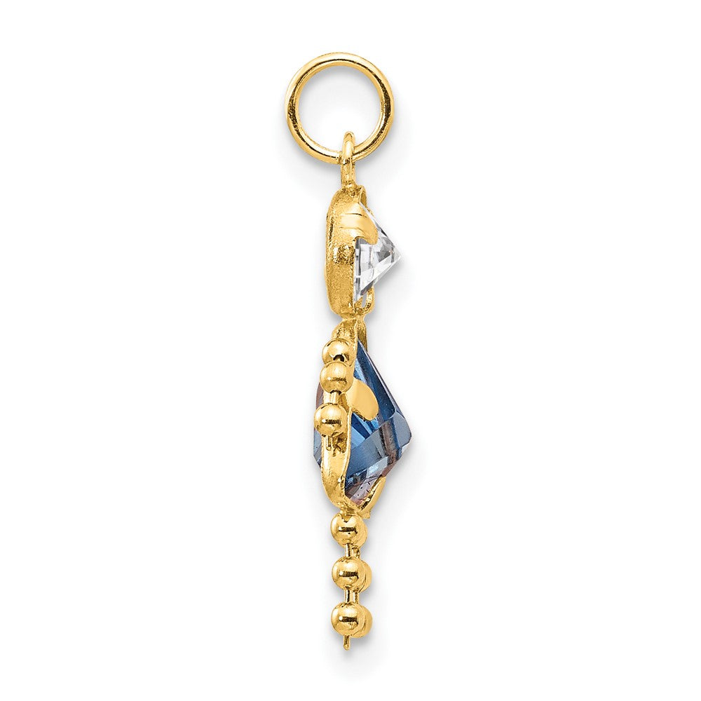 14k March Girl Birthstone Charm - Model XCK160