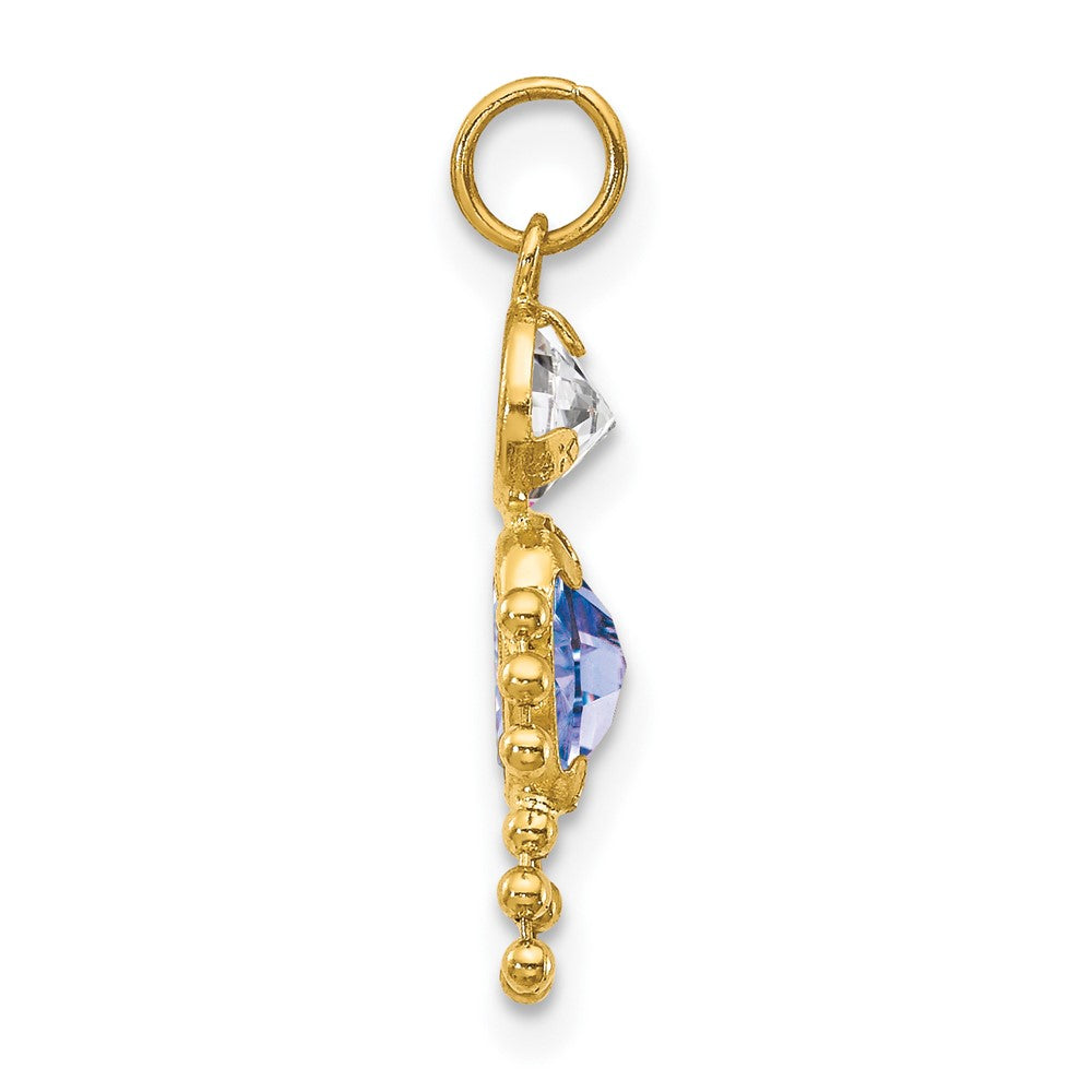 14k September Boy Birthstone Charm - Model XCK173