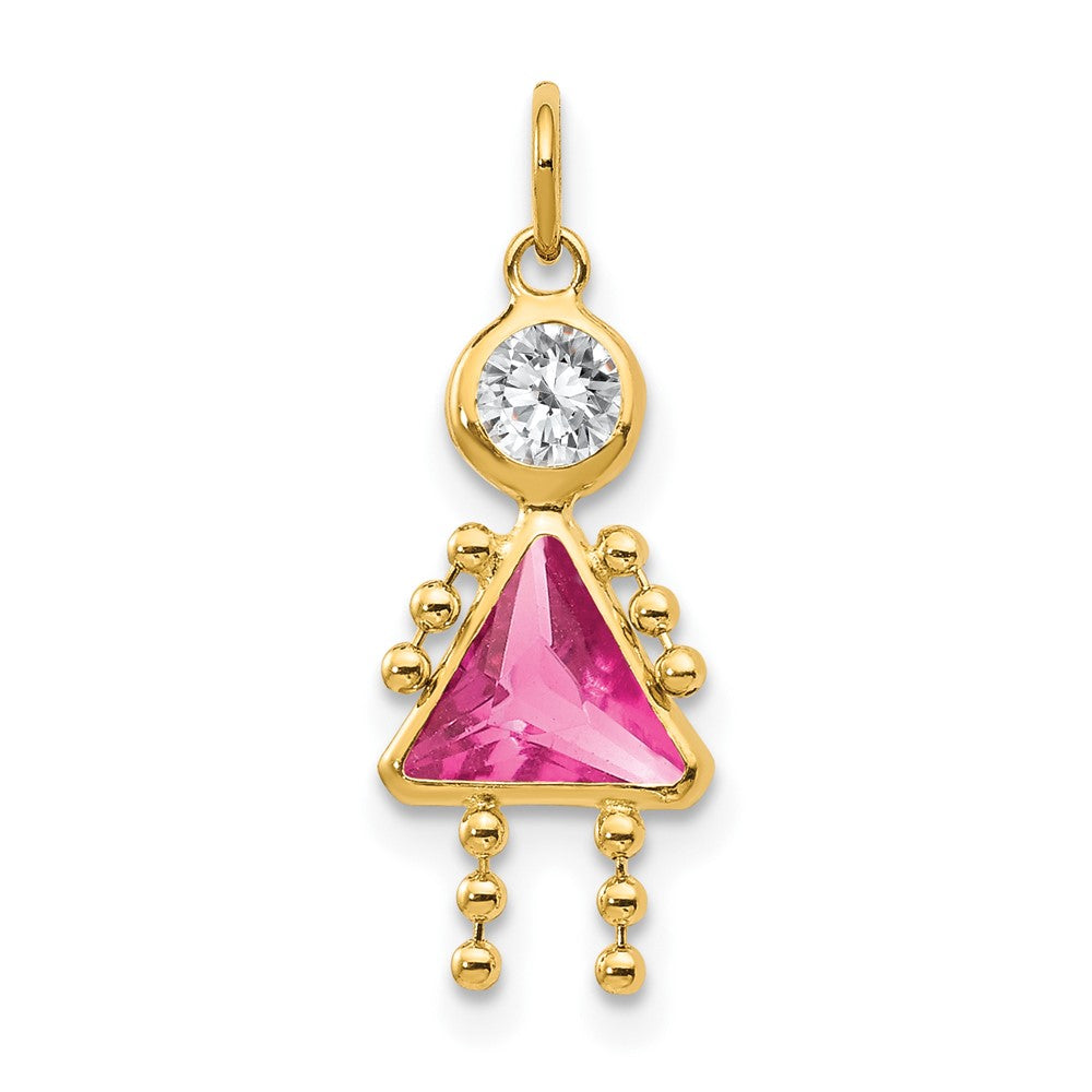 14k October Girl Birthstone Charm - Model XCK174
