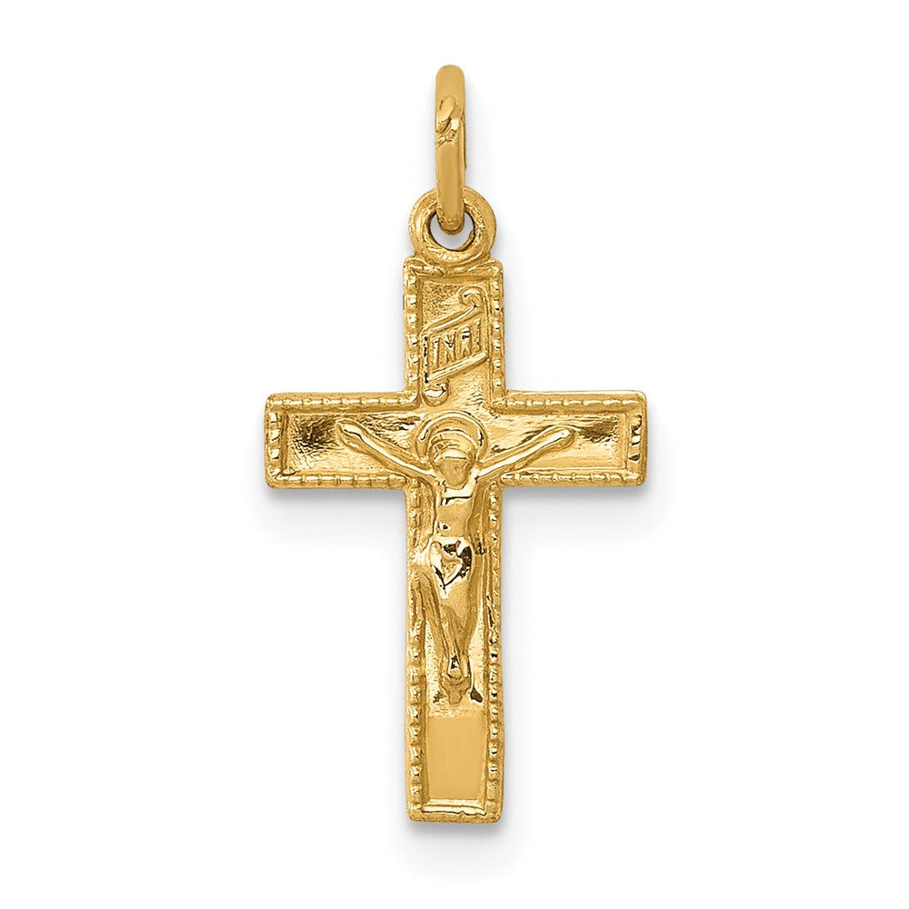 14k Inri Crucifix Charm - Model XR294 - Charlie & Co. Jewelry
