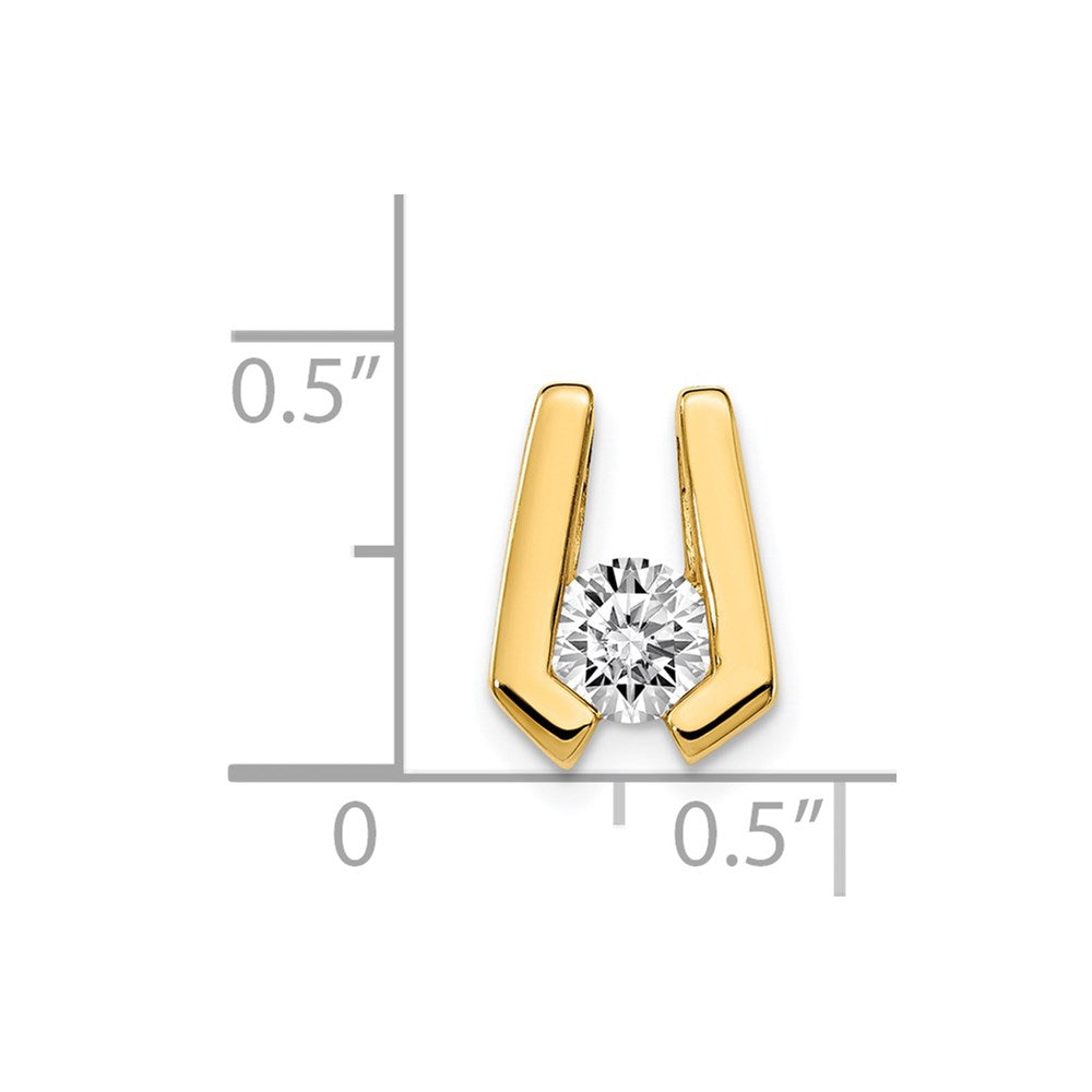 14k A 4.5mm Diamond Slide - Model XS510A