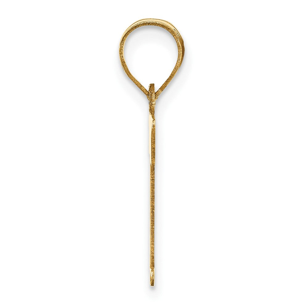 14k Polished Letter T Initial Pendant - Model YC1440T