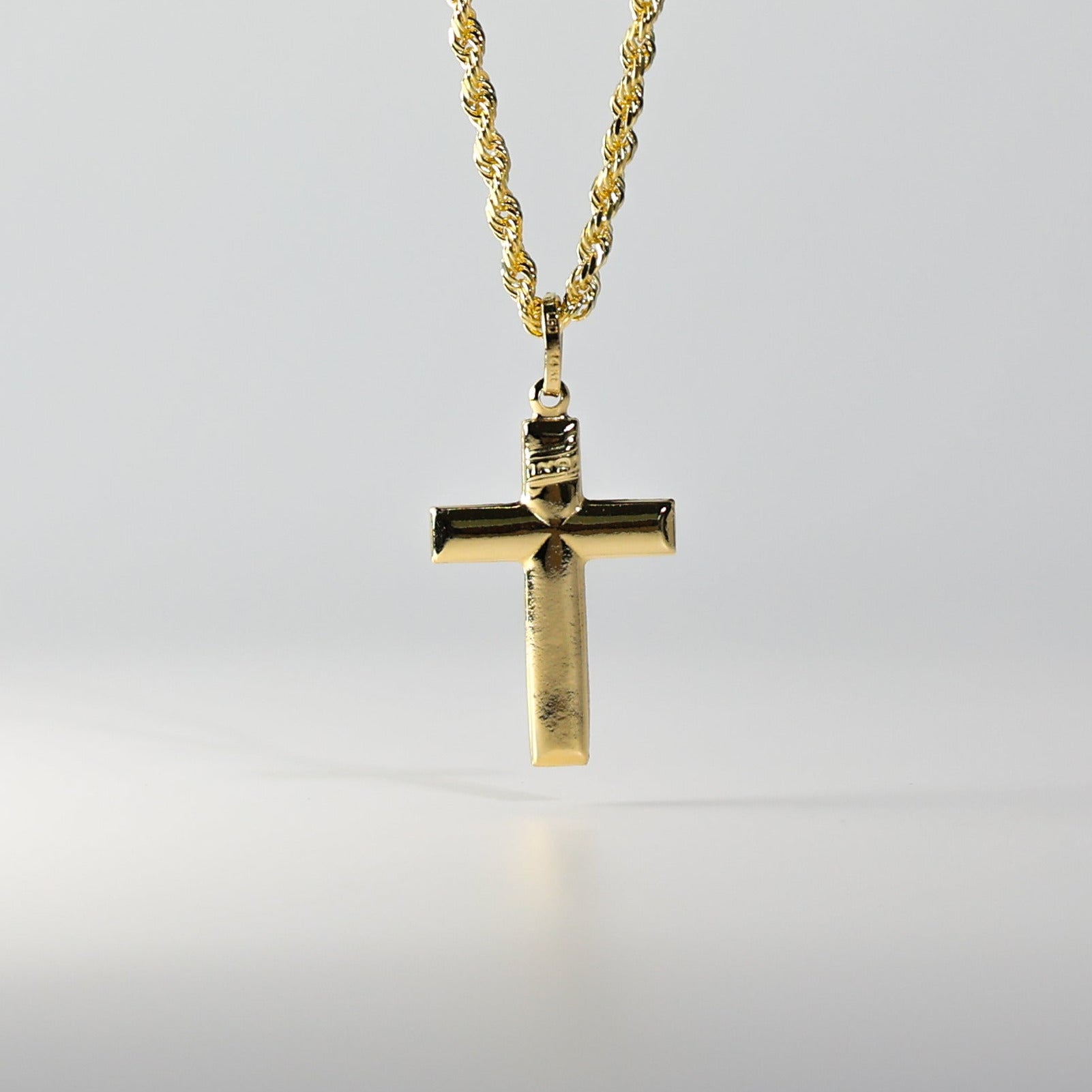 Classic Gold Cross Religious Pendant Model-0125 - Charlie & Co. Jewelry