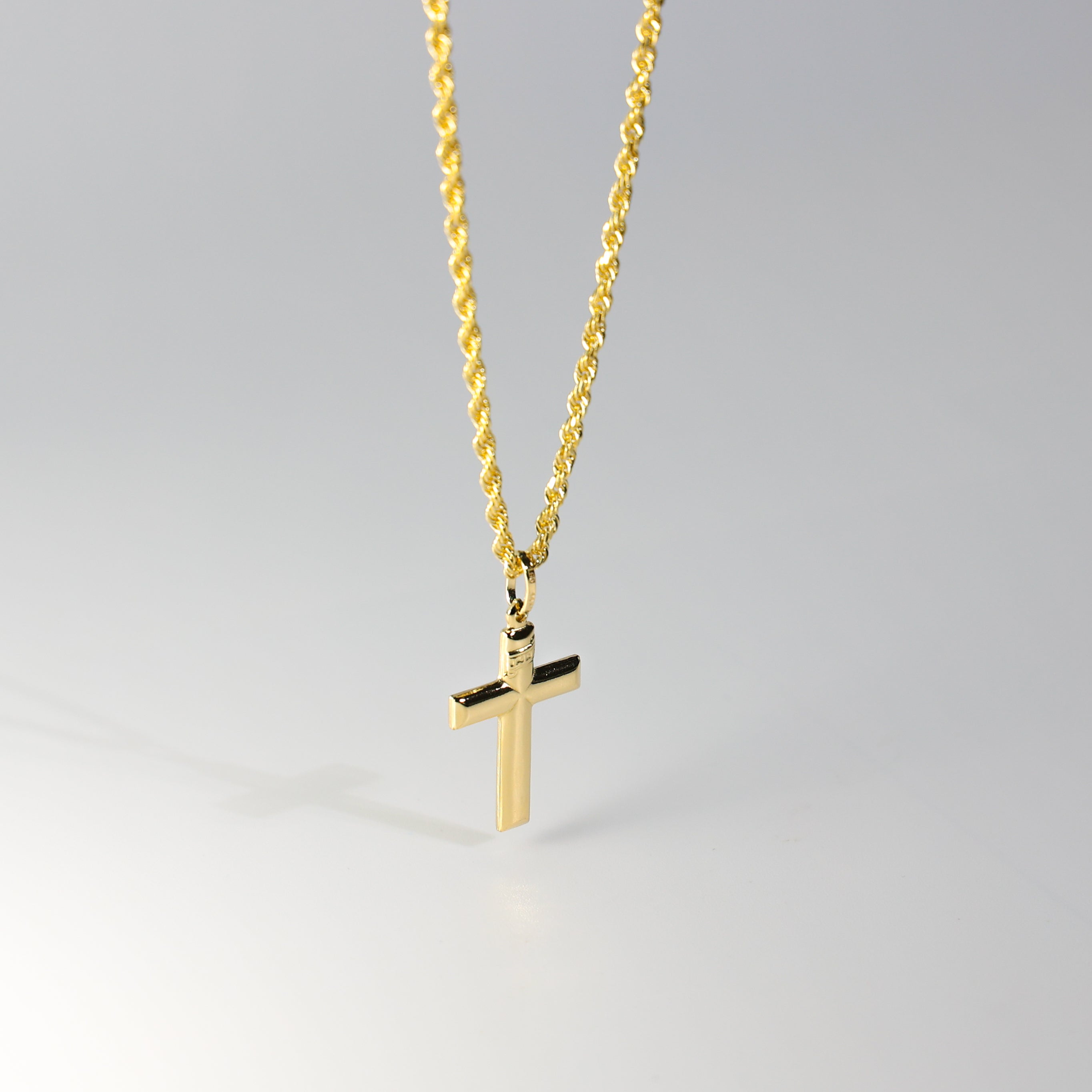 Classic Gold Cross Religious Pendant Model-0125 - Charlie & Co. Jewelry
