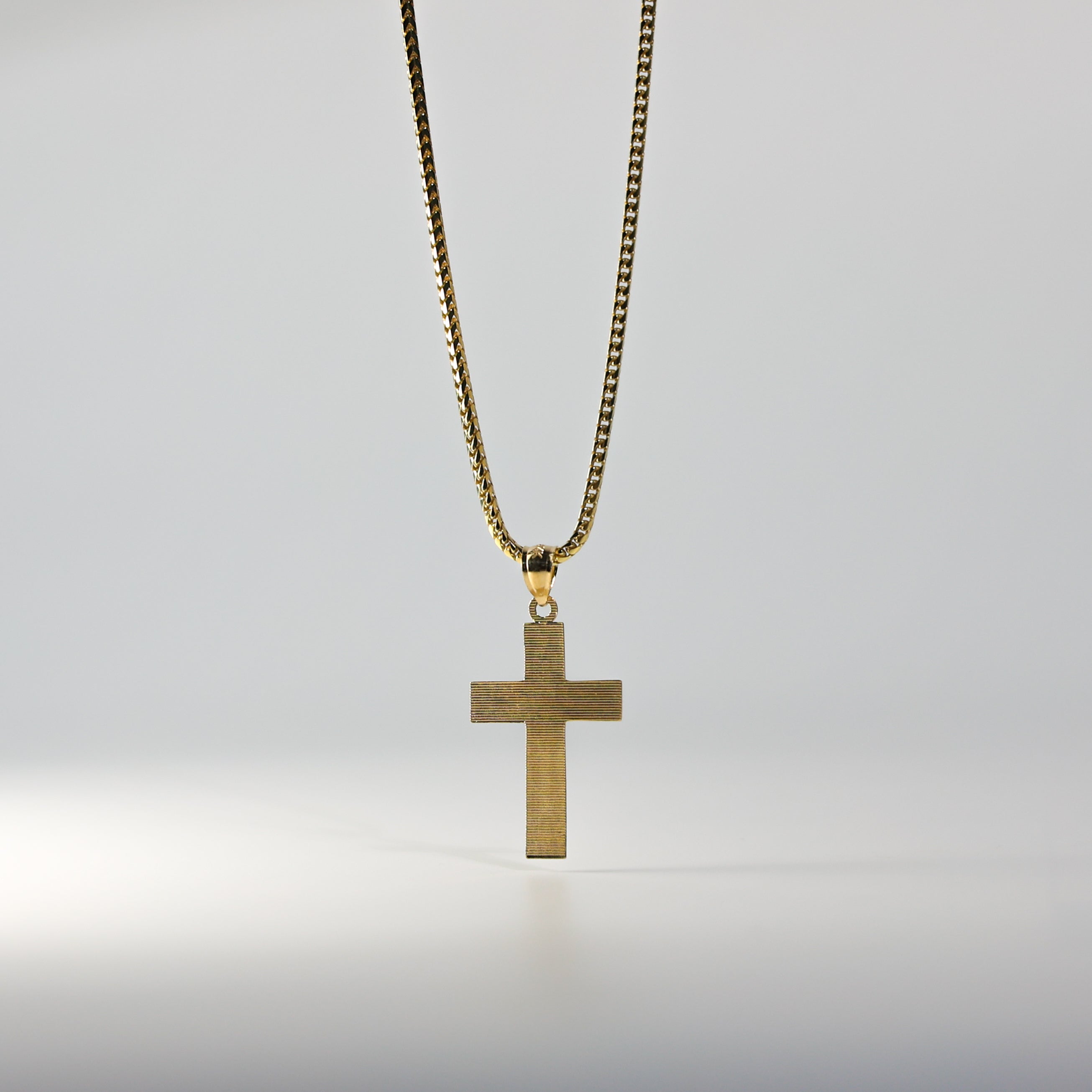 Gold Crucifix Cross Diamond Cut Pendant Model-0058 - Charlie & Co. Jewelry