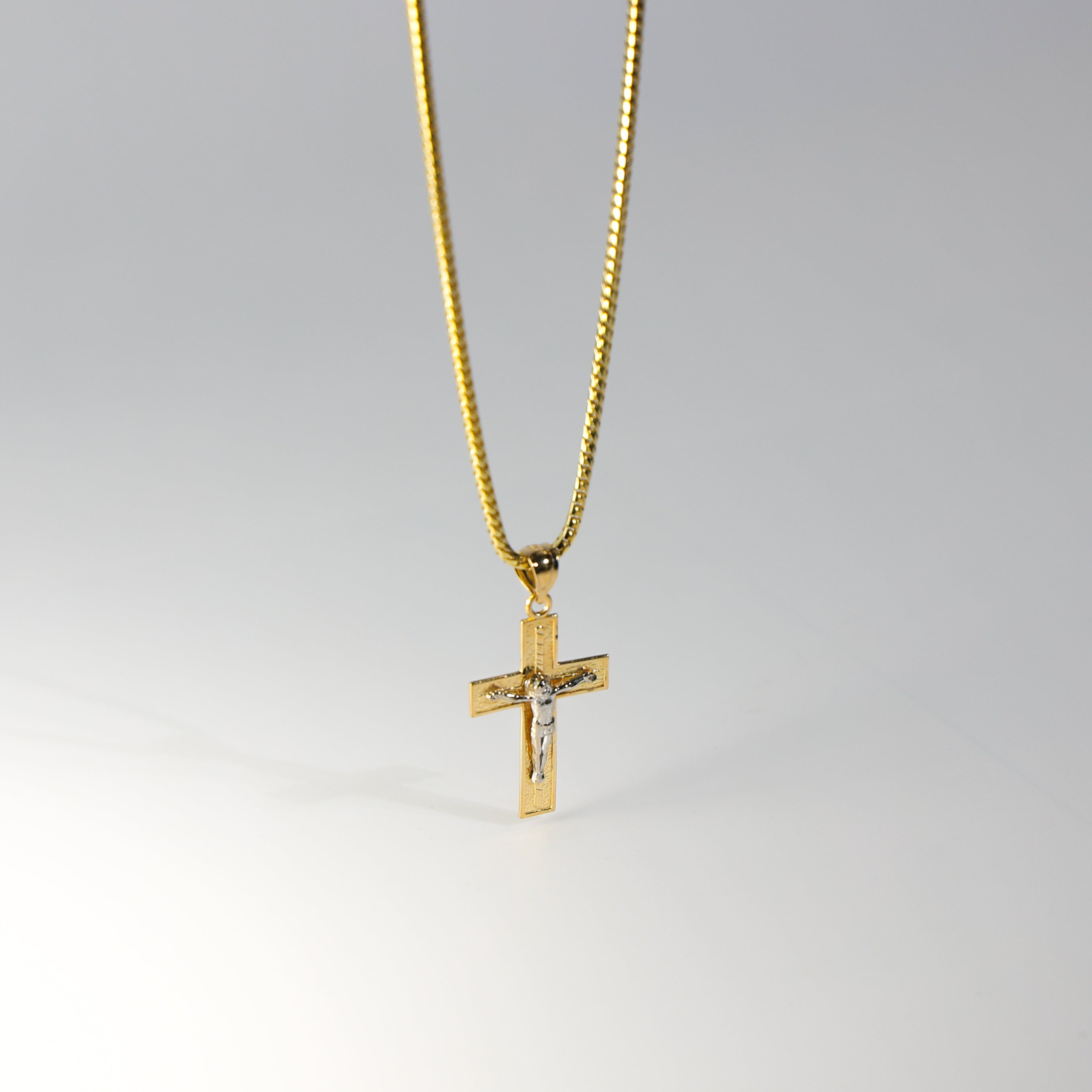 Gold Crucifix Cross Diamond Cut Pendant Model-0058 - Charlie & Co. Jewelry