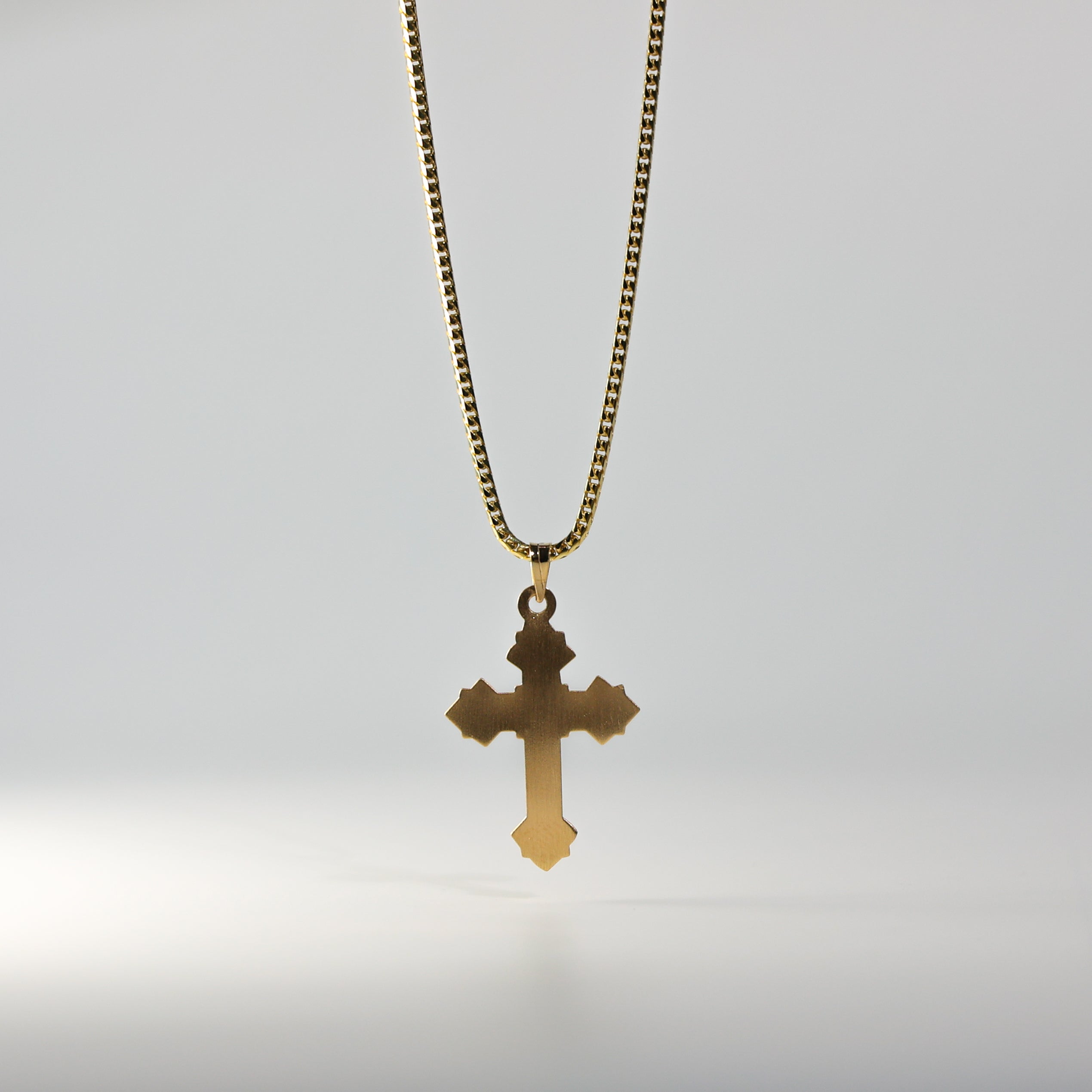 Gold Intricate Cross Religious Pendant Model-883 - Charlie & Co. Jewelry