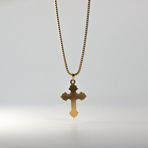 Gold Intricate Cross Religious Pendant Model-883 - Charlie & Co. Jewelry