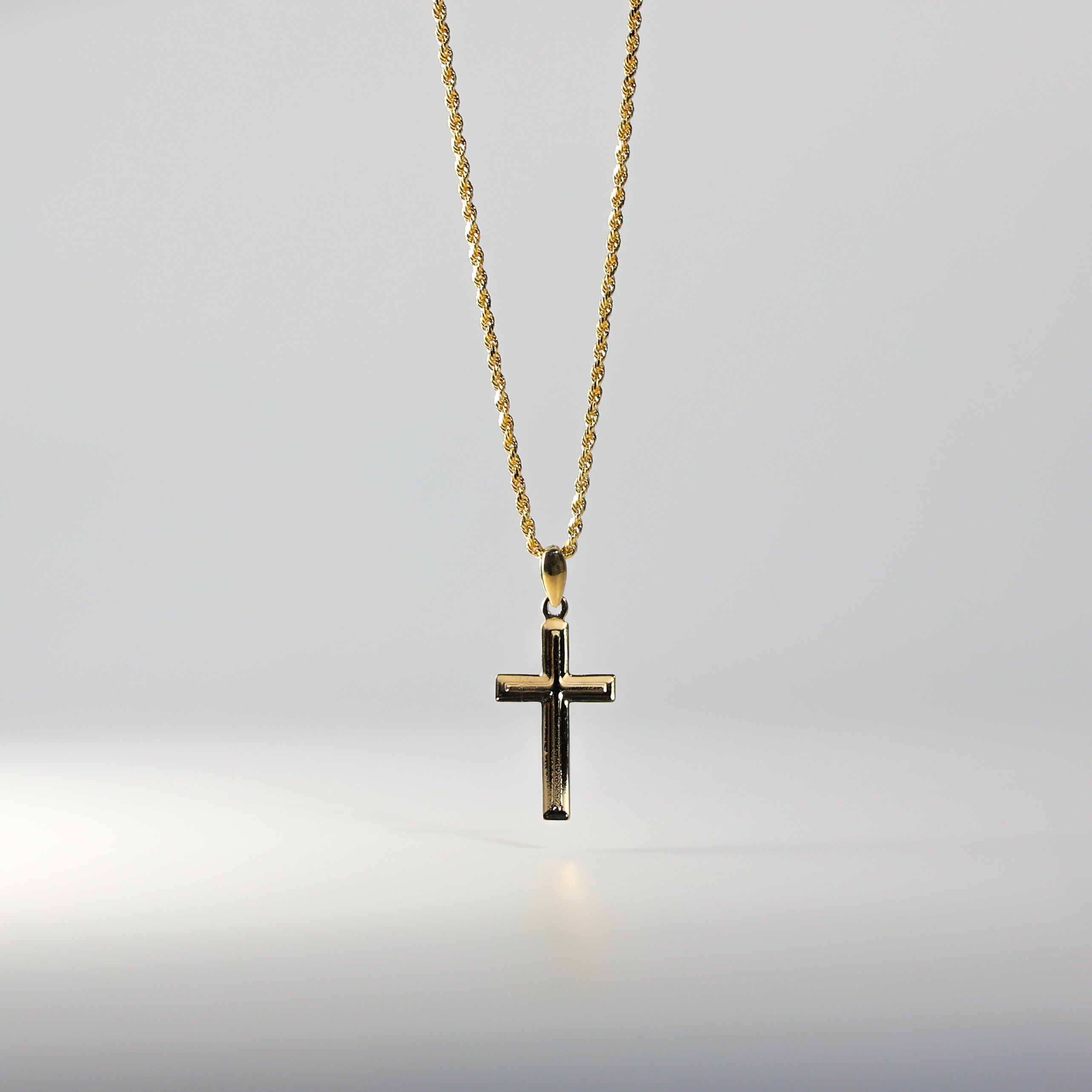 Classic Gold Cross Religious Pendant Model-0126 - Charlie & Co. Jewelry