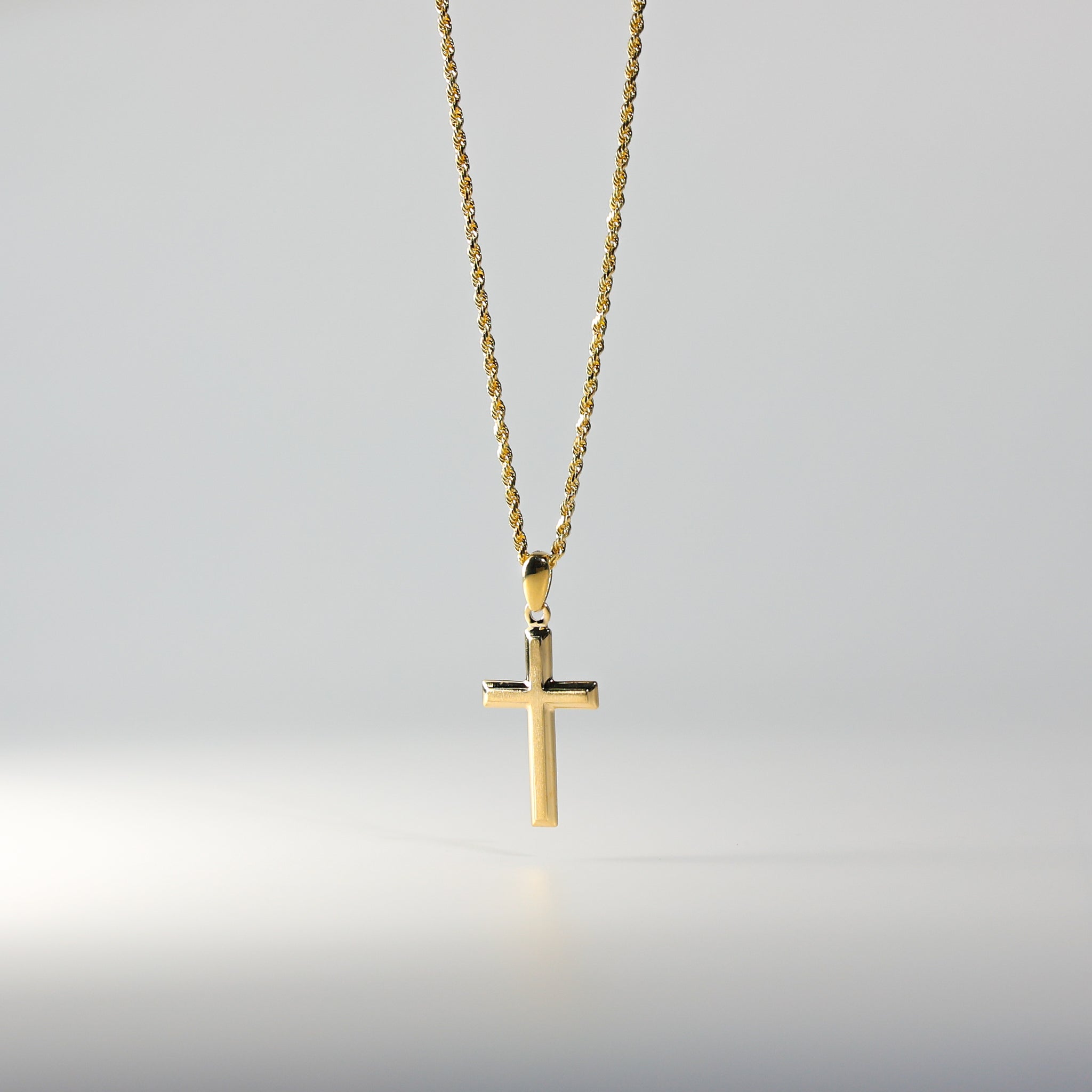 Classic Gold Cross Religious Pendant Model-0126 - Charlie & Co. Jewelry