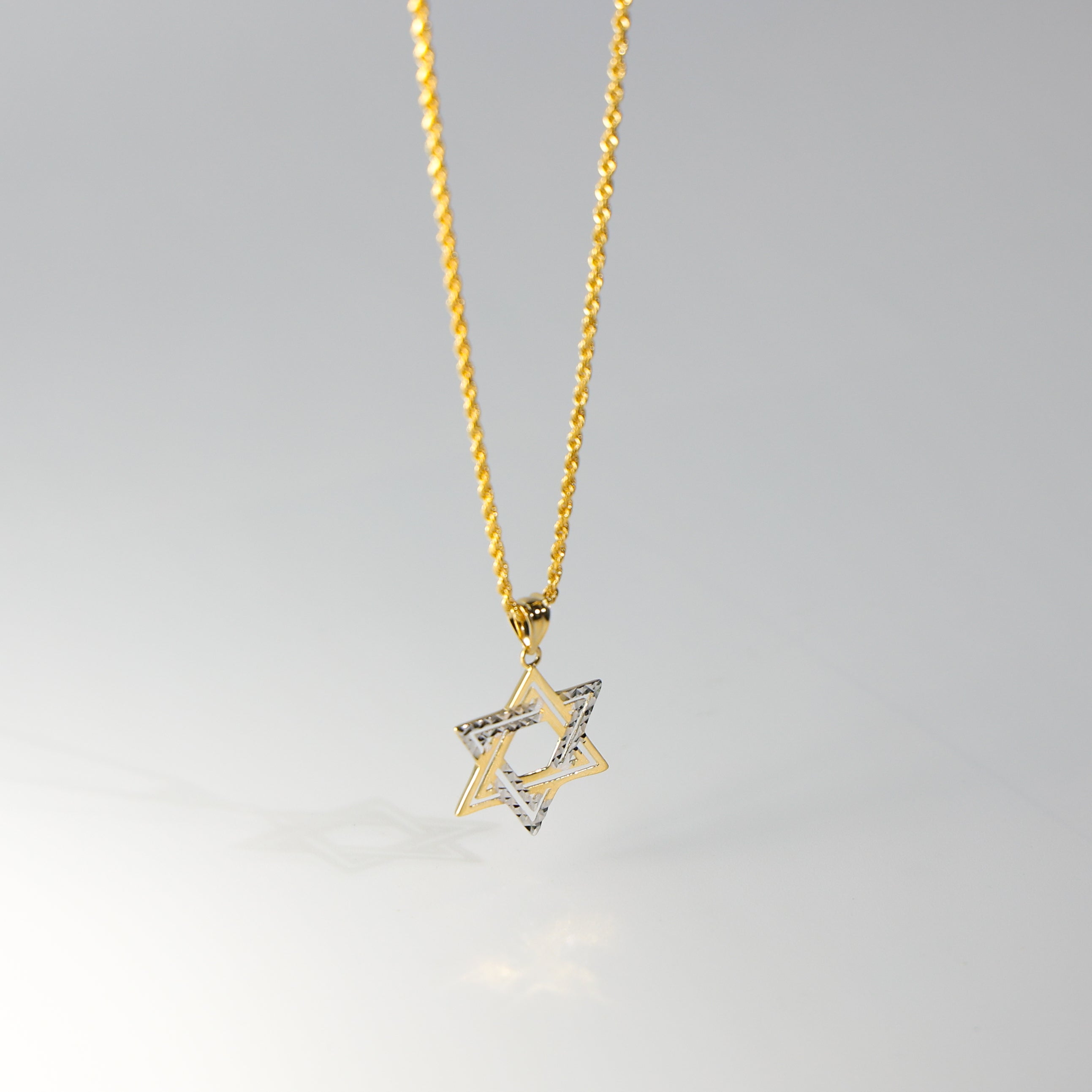 Gold Star of David Pendant Model-2239 - Charlie & Co. Jewelry