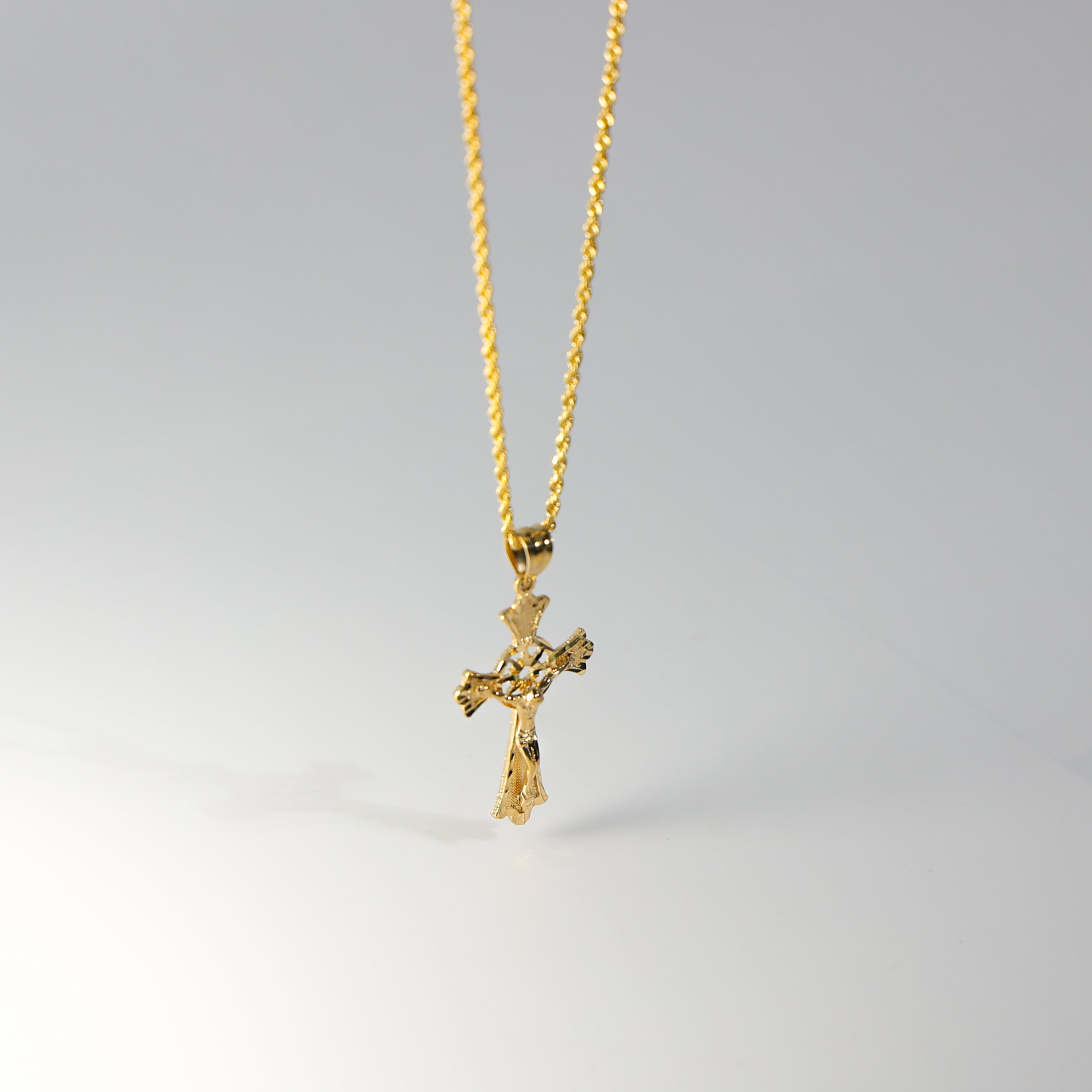 Gold Jesus Crucifix Cross Pendant Model-1004 - Charlie & Co. Jewelry