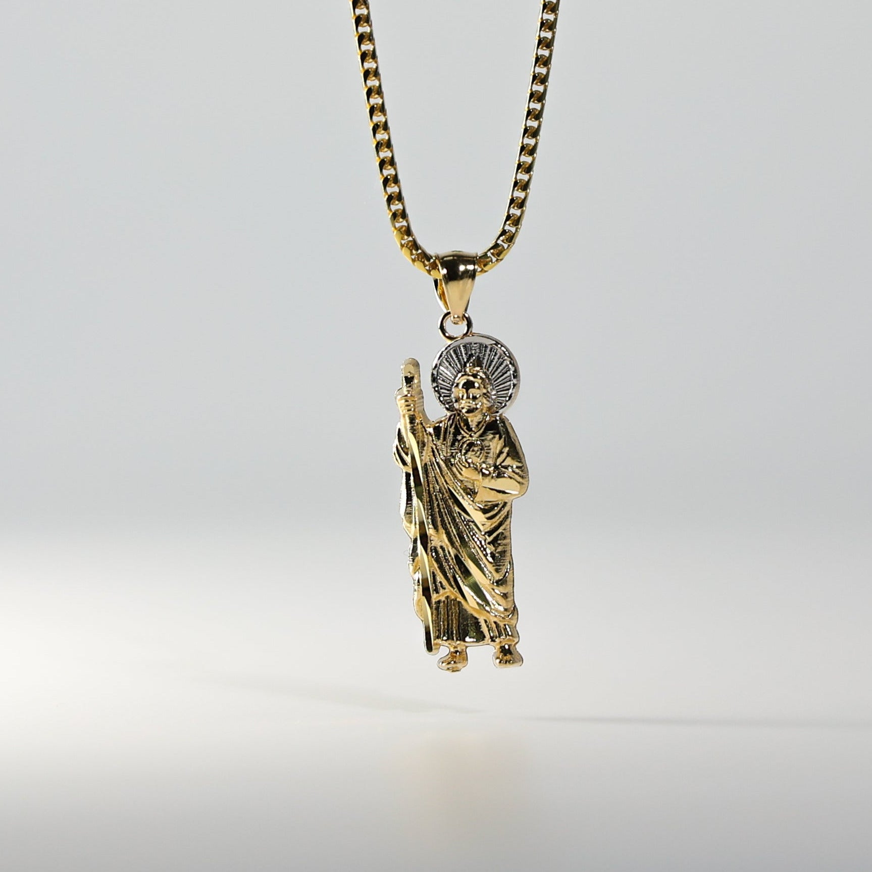 Gold St. Jude Standing Pendant Model-0100 - Charlie & Co. Jewelry