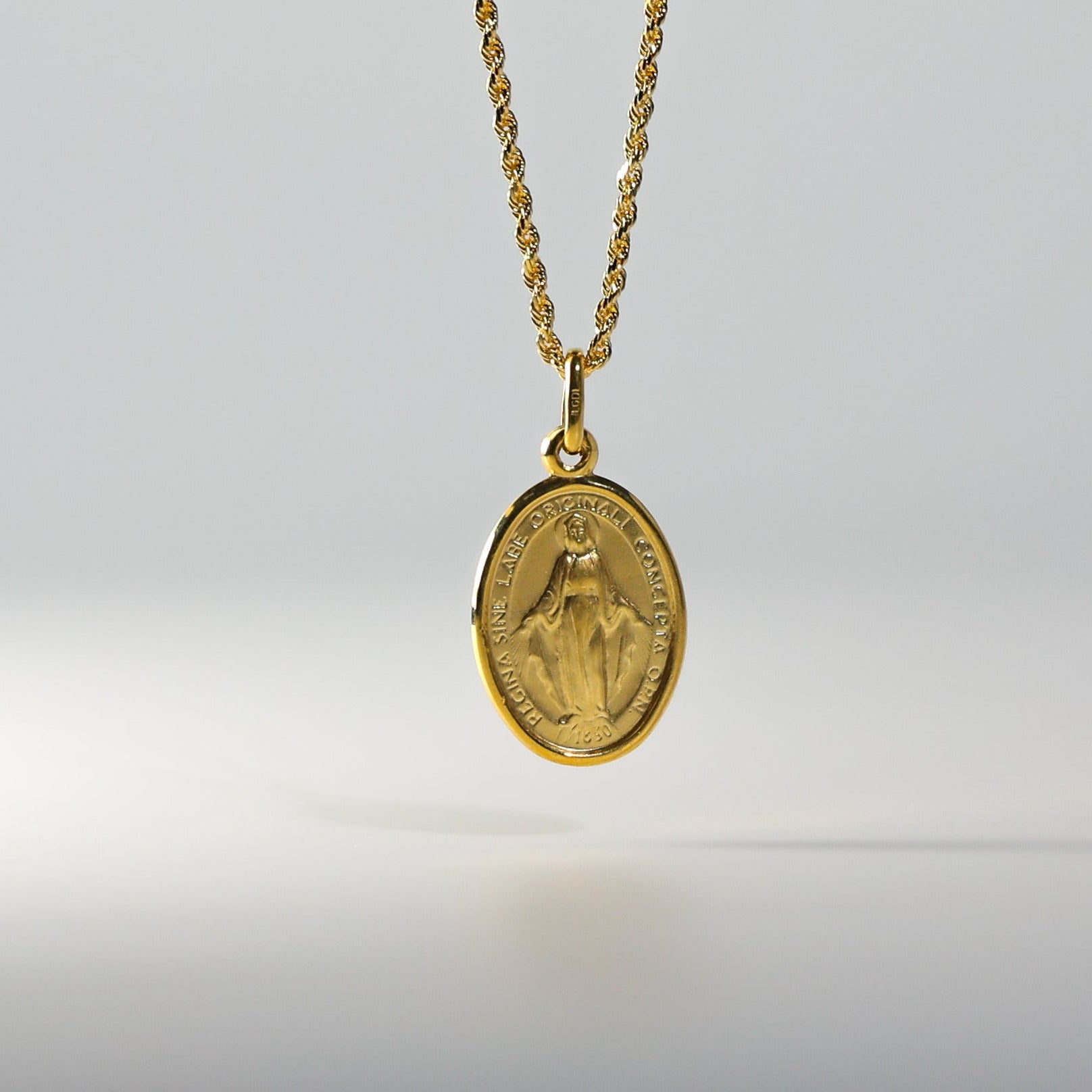 Gold Virgin Mary Religious Pendant Model-2074 - Charlie & Co. Jewelry