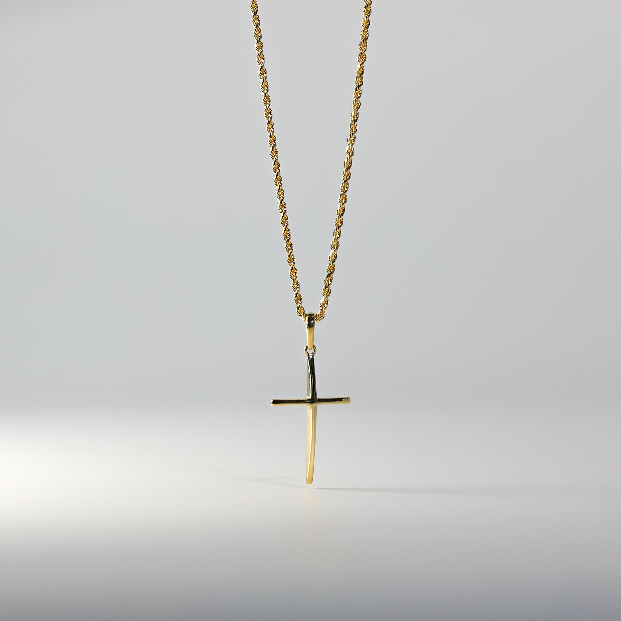 Dainty Gold Classic Cross Religious Pendant - Charlie & Co. Jewelry