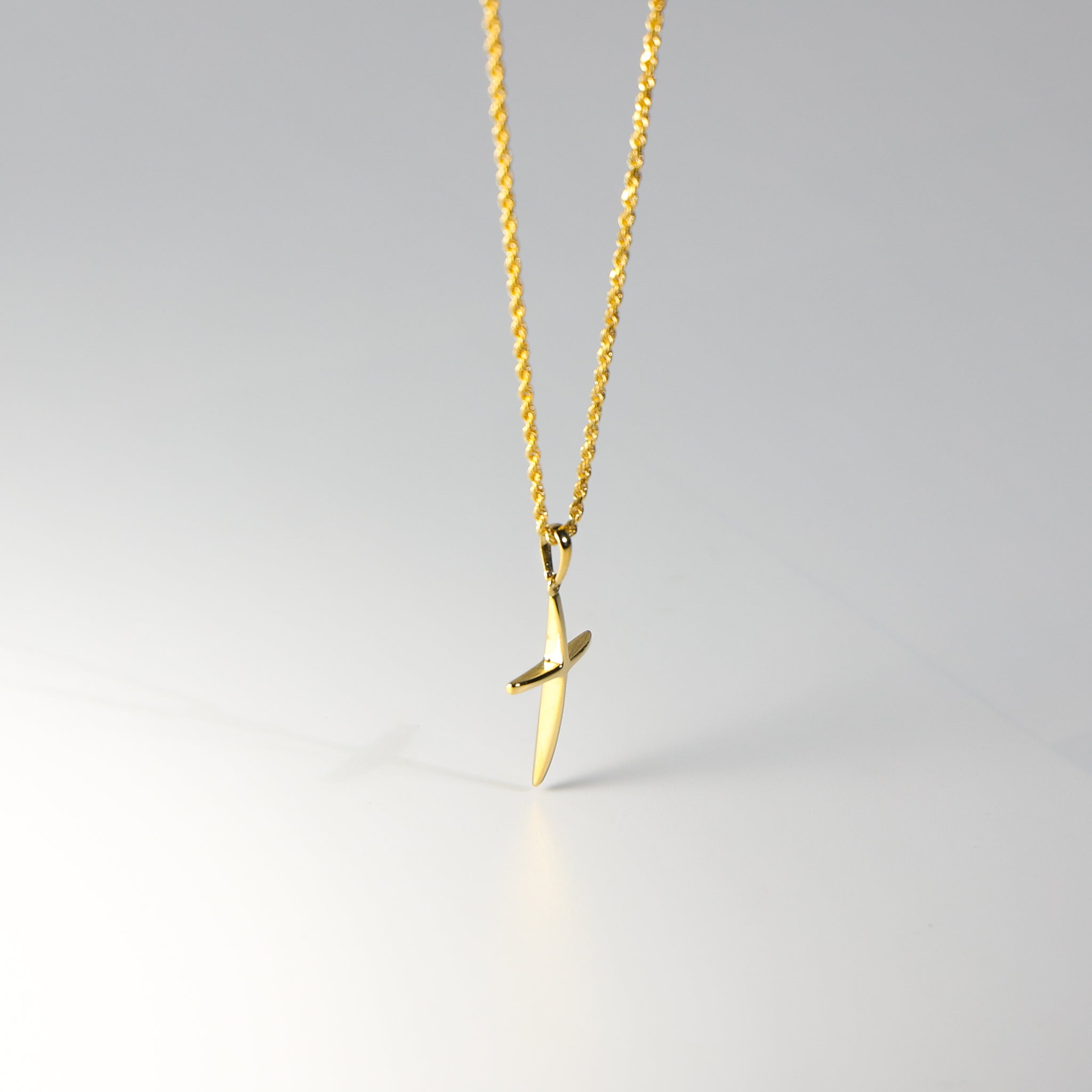 Dainty Gold Classic Cross Religious Pendant - Charlie & Co. Jewelry