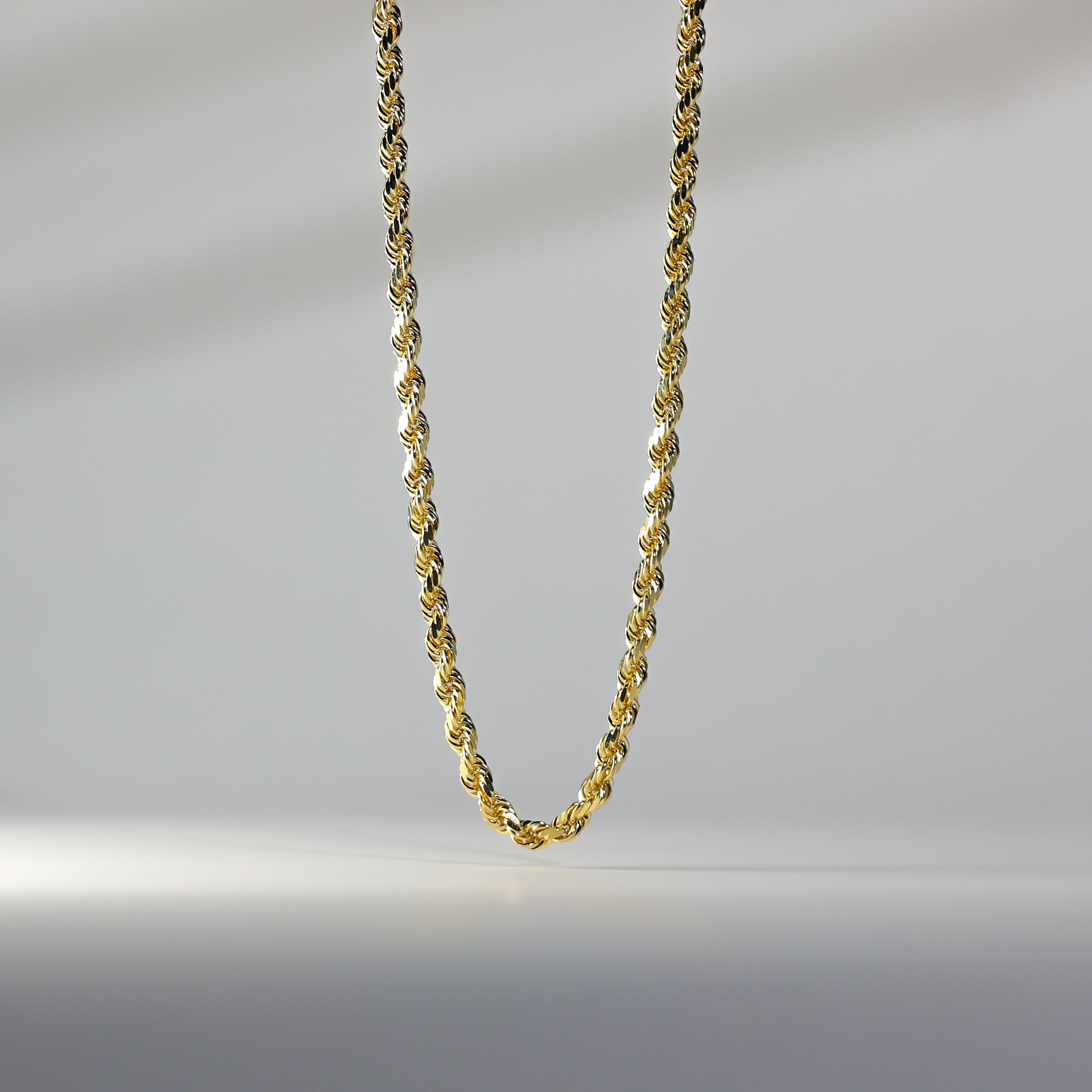 Gold Diamond Cut 4mm Solid Rope Chain Model-0386 - Charlie & Co. Jewelry