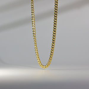 Gold 5.7mm Hollow Miami Cuban Chain Model-0541 - Charlie & Co. Jewelry