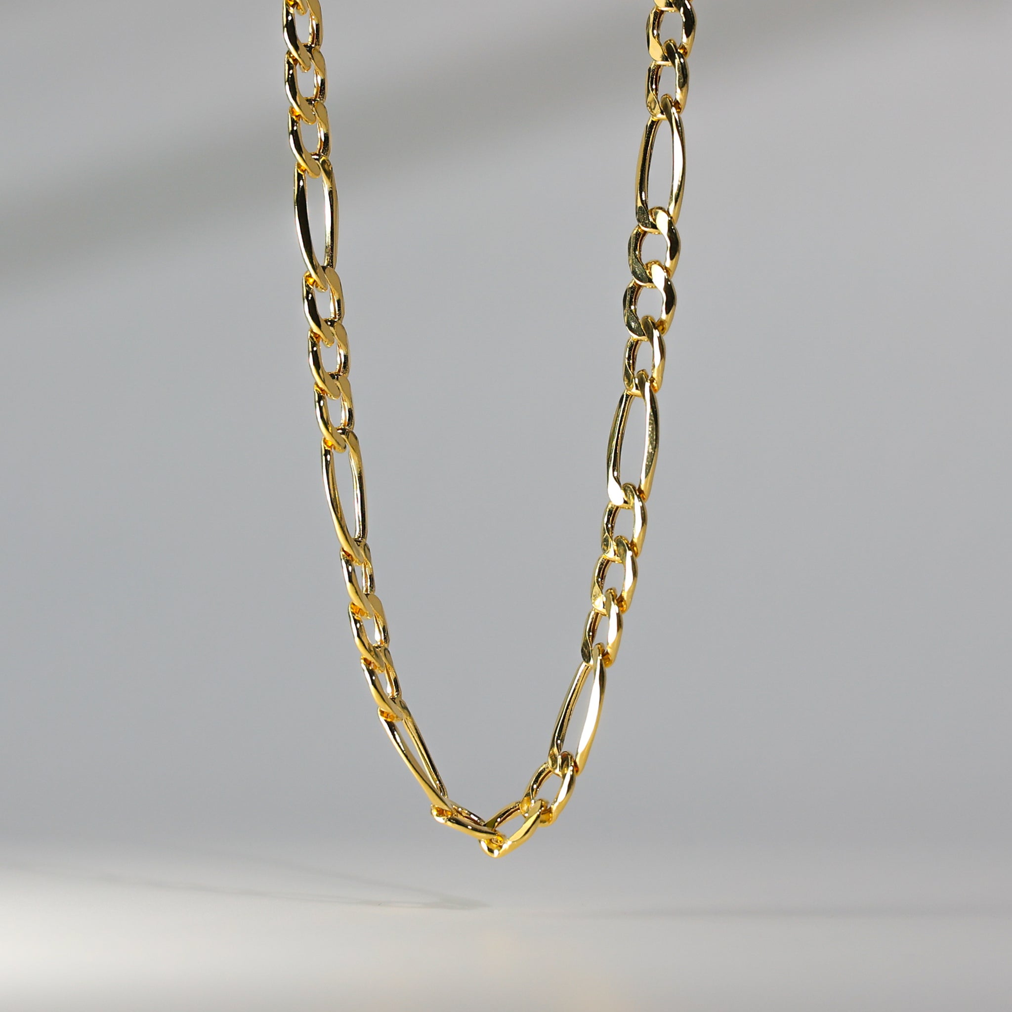 Gold 7.2mm Hollow Figaro Chain Model-0410 - Charlie & Co. Jewelry