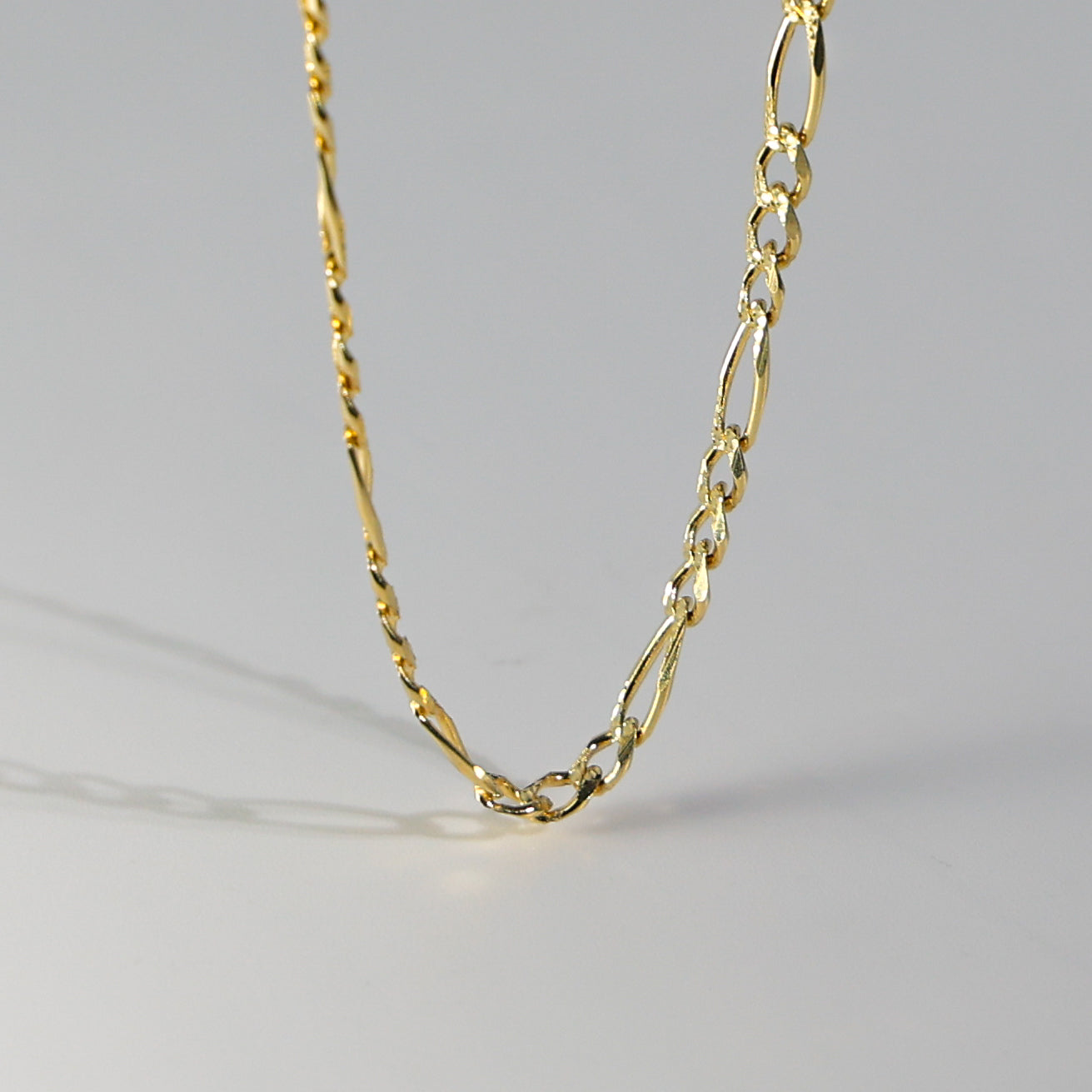 Gold 4mm Solid Figaro Chain Model-0353 - Charlie & Co. Jewelry