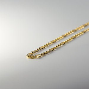 Gold 4mm Solid Figaro Chain Model-0353 - Charlie & Co. Jewelry