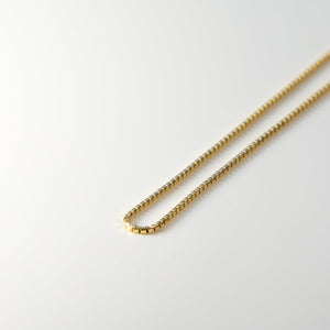 Gold 1mm Box Chain 16 Inch Model-0255 - Charlie & Co. Jewelry