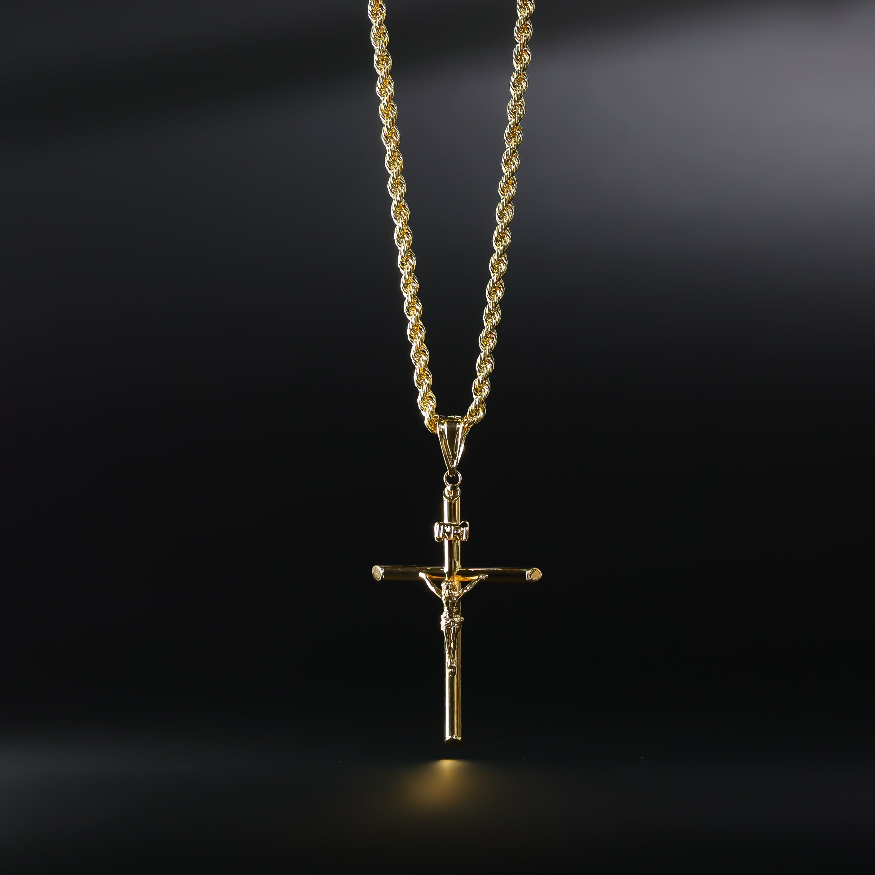 Gold Crucifix Cross Pendant Model-0838 - Charlie & Co. Jewelry