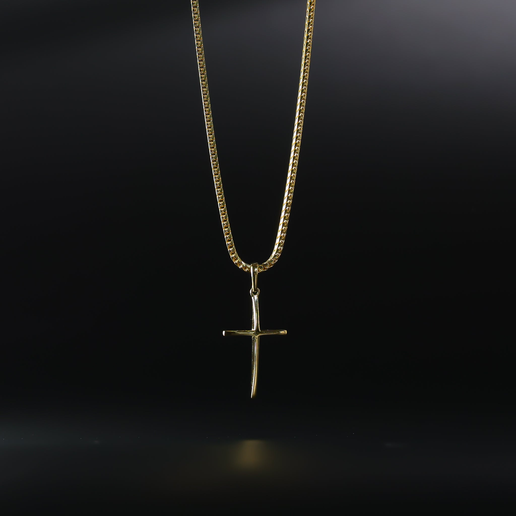 Dainty Gold Classic Cross Religious Pendant - Charlie & Co. Jewelry