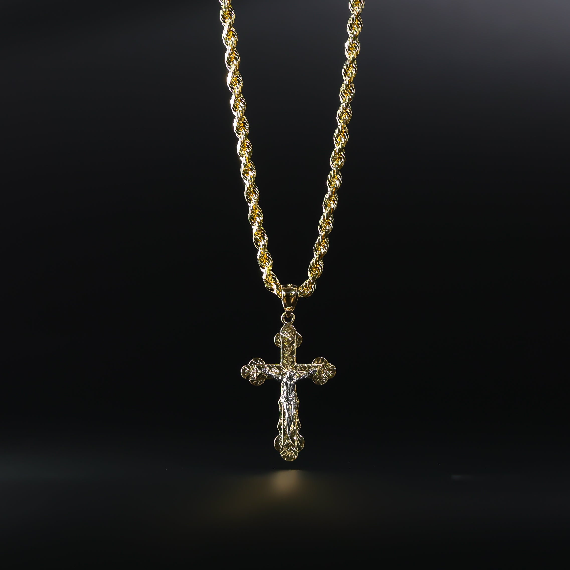 Gold Crucifix Cross Pendant Model-0863 - Charlie & Co. Jewelry