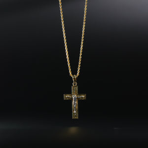 Gold Crucifix Cross Diamond Cut Pendant Model-0058 - Charlie & Co. Jewelry
