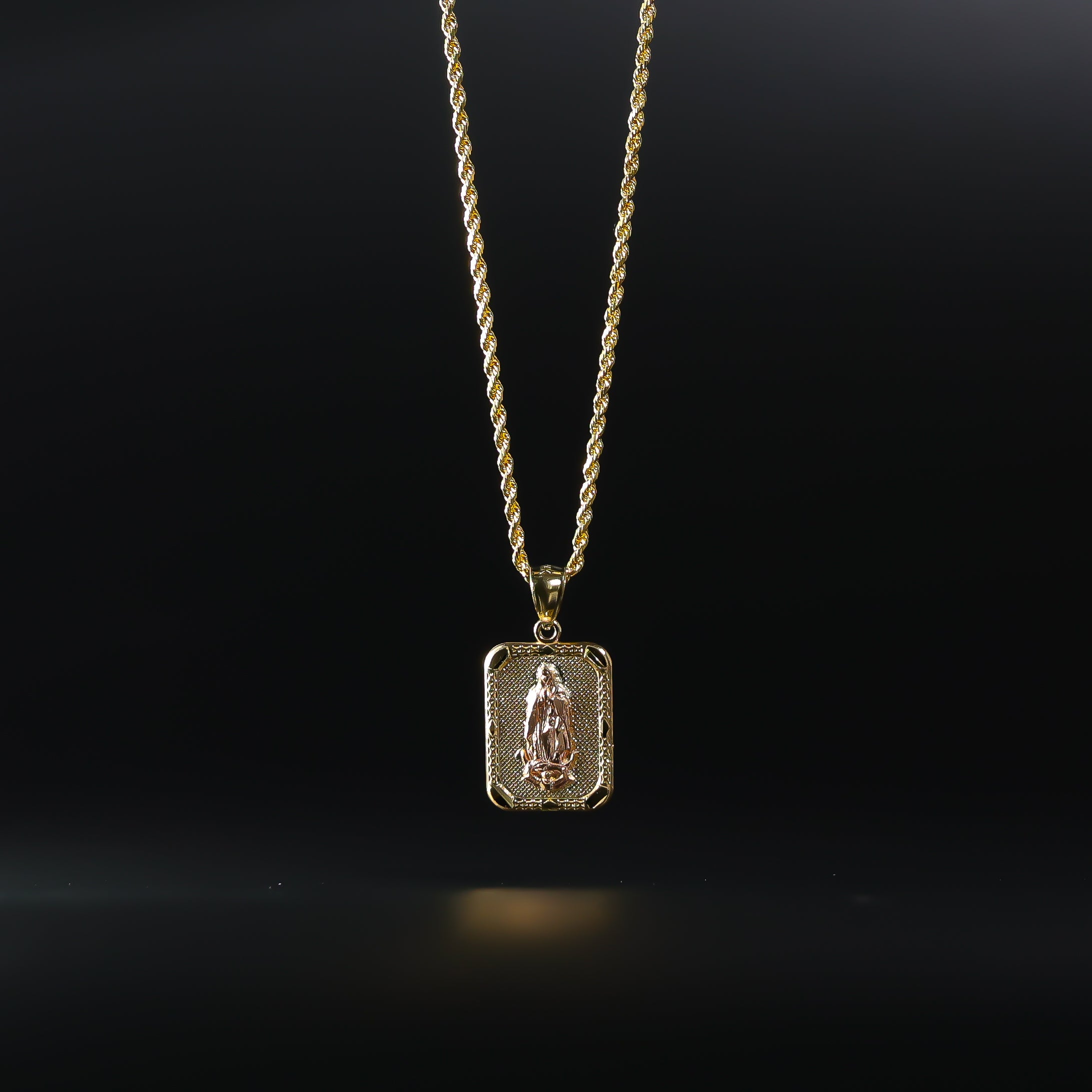 Gold Virgin Mary Religious Pendant Model-1122 - Charlie & Co. Jewelry