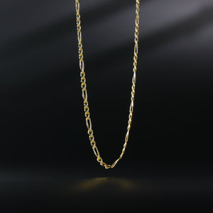 Gold Solid Figaro Chain With 4mm Width Model-0353 - Charlie & Co. Jewelry