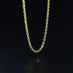 Gold Diamond Cut 3mm Solid Rope Chain Model-0387 - Charlie & Co. Jewelry