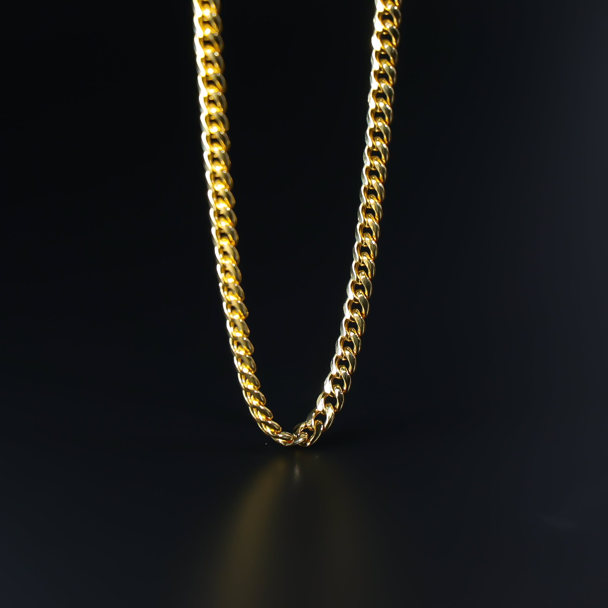 Gold 4.5mm Hollow Miami Cuban Chain Model-0542 - Charlie & Co. Jewelry