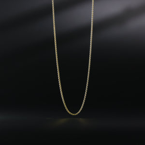 Gold 1.7mm Hollow Square Franco Chain Model-0460 - Charlie & Co. Jewelry