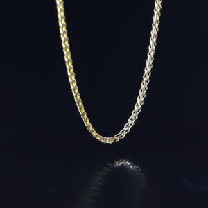 Gold 1.7mm Hollow Square Franco Chain Model-0460 - Charlie & Co. Jewelry