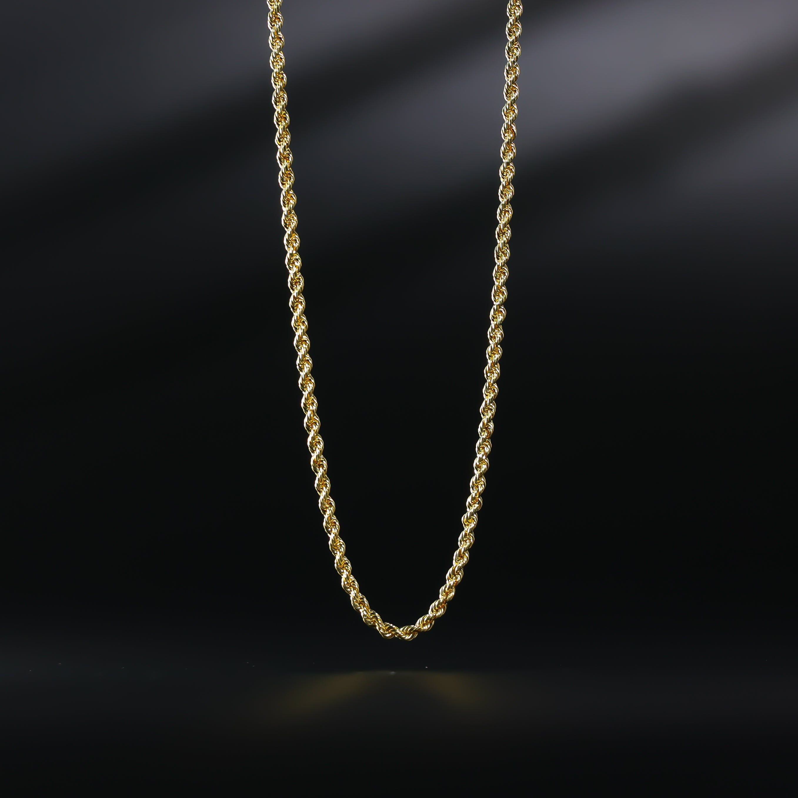 allblues】Rope necklace Gold short 42cm 2.5mm 14K Gold Hollow Rope