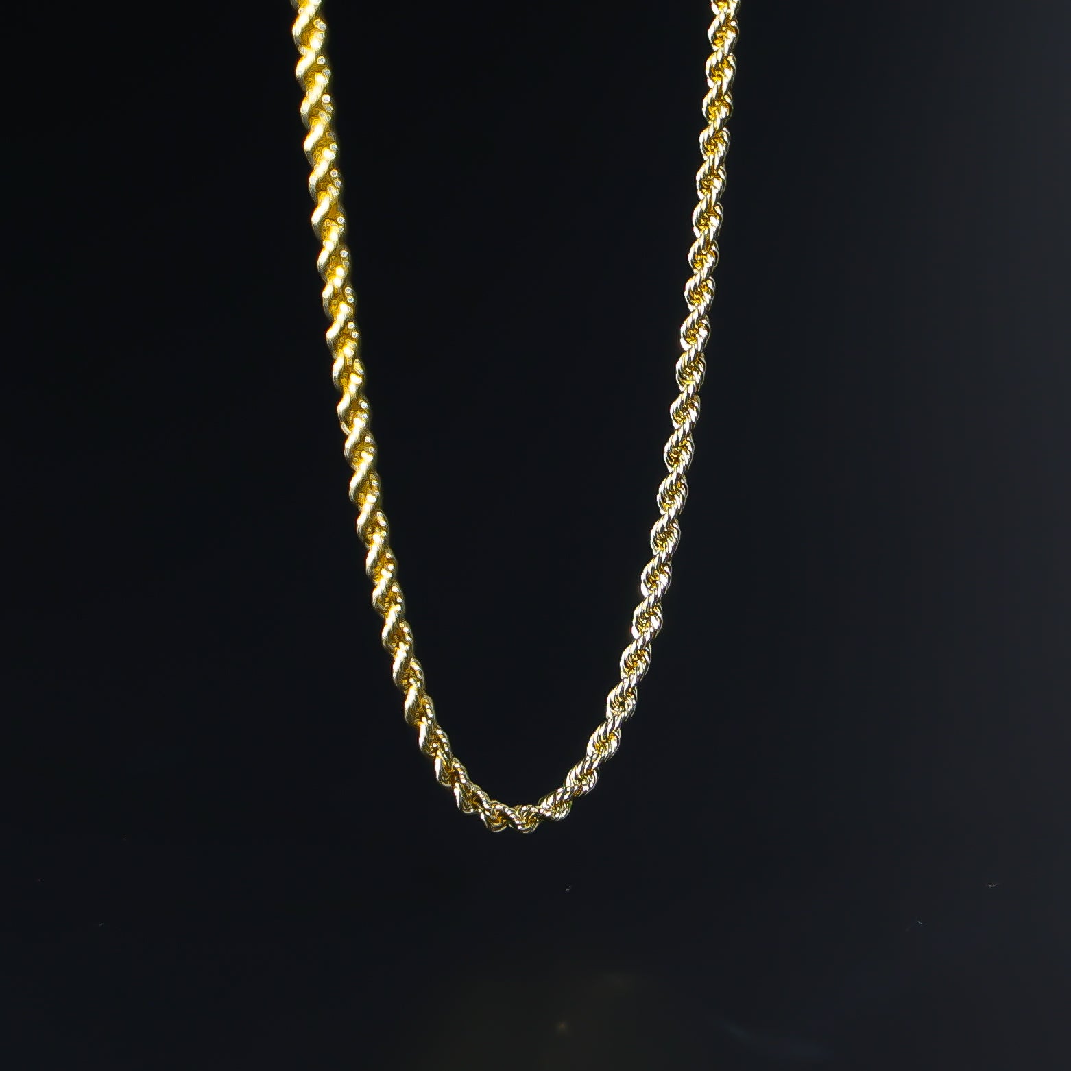 Gold 1.8mm Hollow Rope Chain Model-0437 - Charlie & Co. Jewelry