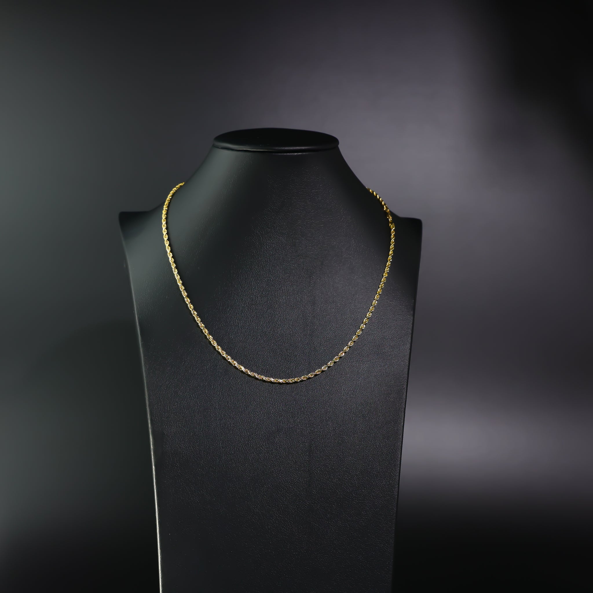 Gold Diamond Cut 2.5mm Solid Rope Chain Model-0388 - Charlie & Co. Jewelry