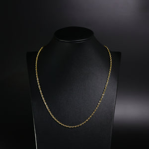 Gold Diamond Cut 3mm Solid Rope Chain Model-0387 - Charlie & Co. Jewelry