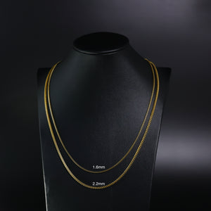 Gold 1.6mm Solid Franco Chain Model-0407 - Charlie & Co. Jewelry