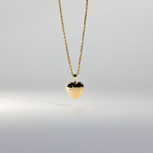Gold Heart Locket Pendant Model-2040 - Charlie & Co. Jewelry